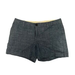 Chambray Shorts Casual‎ Cuffed Hem Blue Denim Look